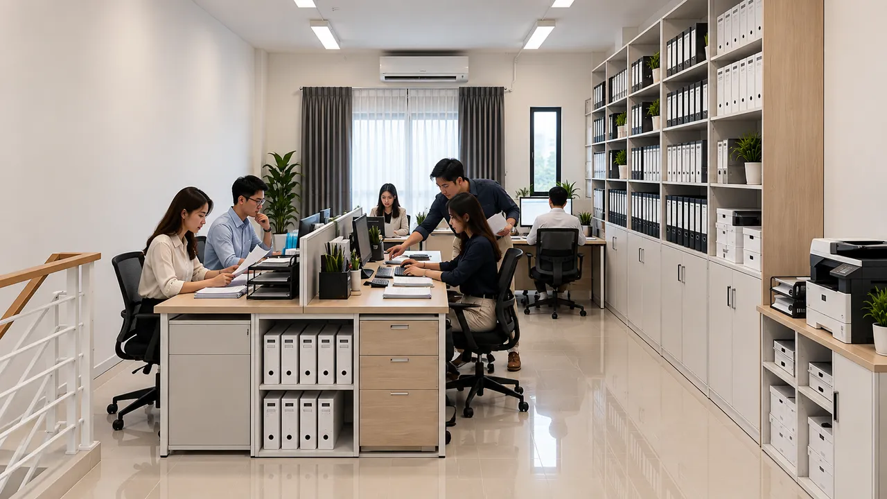 PRIMELEDGER accounting team working in the office